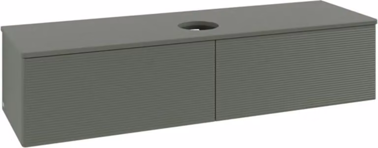 V&B Mobiletto con struttura frontale - illuminazione Antao 160x50cm, WBP colore Lac, lea gre. m Lac