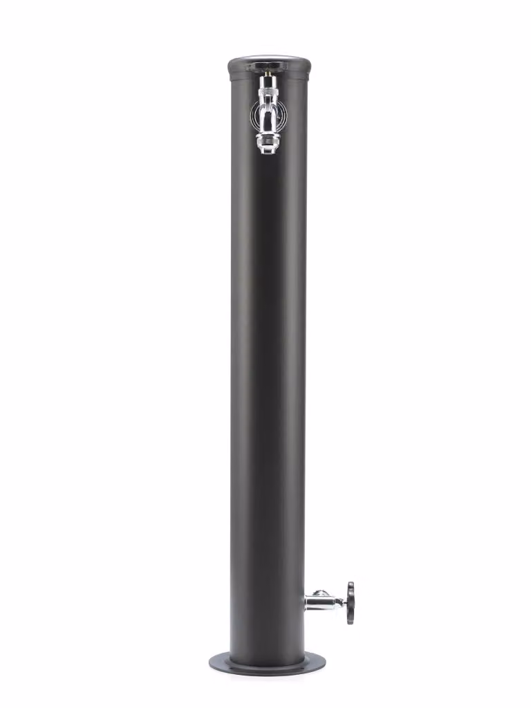 Fontana da Giardino Belfer 42/ARRF con Doppio Rubinetto in Metallo Antracite L: 30 cm, P: 16 cm, H: 85 cm – 2