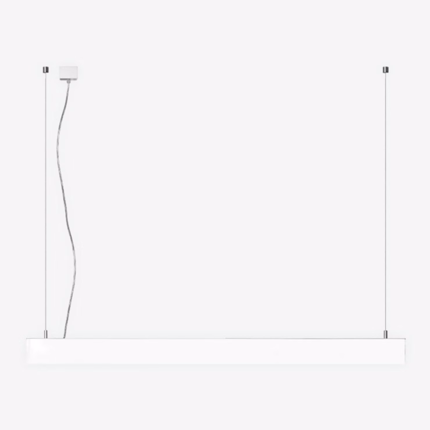 Apparecchio LED a sospensione Izar III. in vetro acrilico, Variante: 1200 x 80 x 40 mm, 32 W, 4000 K, nero