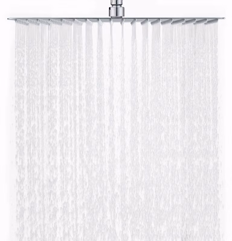 Doccia a parete, dimensioni 40x40 cm, acciaio inossidabile 304, 324 ugelli, anticalcare, finitura cromata