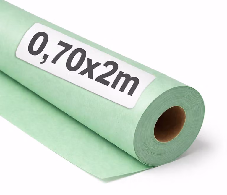 Carta kraft color pastello verde, 3 rotoli da 0,70 x 2 metri, opaca