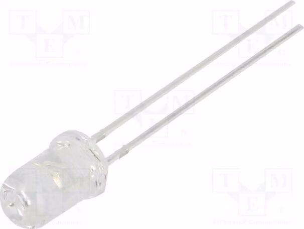 2 LED, 5800÷7000 (tipico) - 8400 mcd, 30°, bianco freddo, 5 mm, 20 mA, 2,8÷4 V, modello OSW5DL5A31A-QR, LED Dio