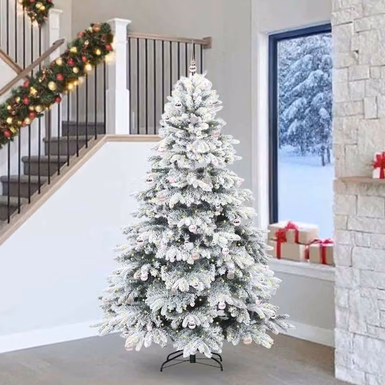 Maison Exclusive - Albero di Natale artificiale con 300 luci LED bianche, altezza 240 cm, realizzato in PE e PVC