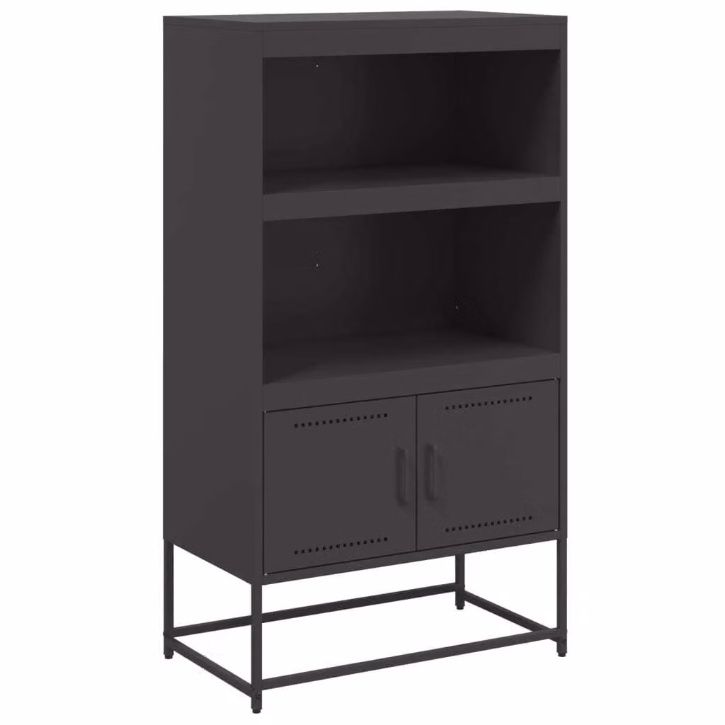 Credenza Nera 68,5x38,5x123,5 cm in Acciaio