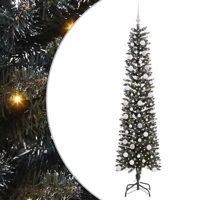 Albero di Natale artificiale verde con 300 LED luce bianca calda vidaXL Altezza: 210 cm