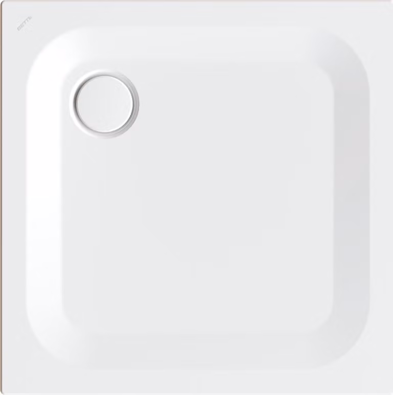 BetteUltra receveur de douche rectangulaire, avec support de baignoire minimum, antidérapant Sense 800x800x25, blanc, 5830-000AS,T1, 5830-000AS,T1