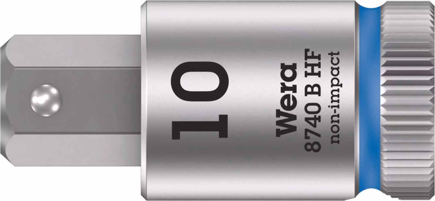 Inserto per cacciavite a esagono incassato da 3/8" con funzione di bloccaggio, 10 x 38,5 mm, Wera | 4013288188816