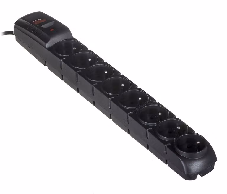 acar W0143 S8 Pro - Presa a 8 vie con protezione da sovratensione (incl. cavo da 3 m)