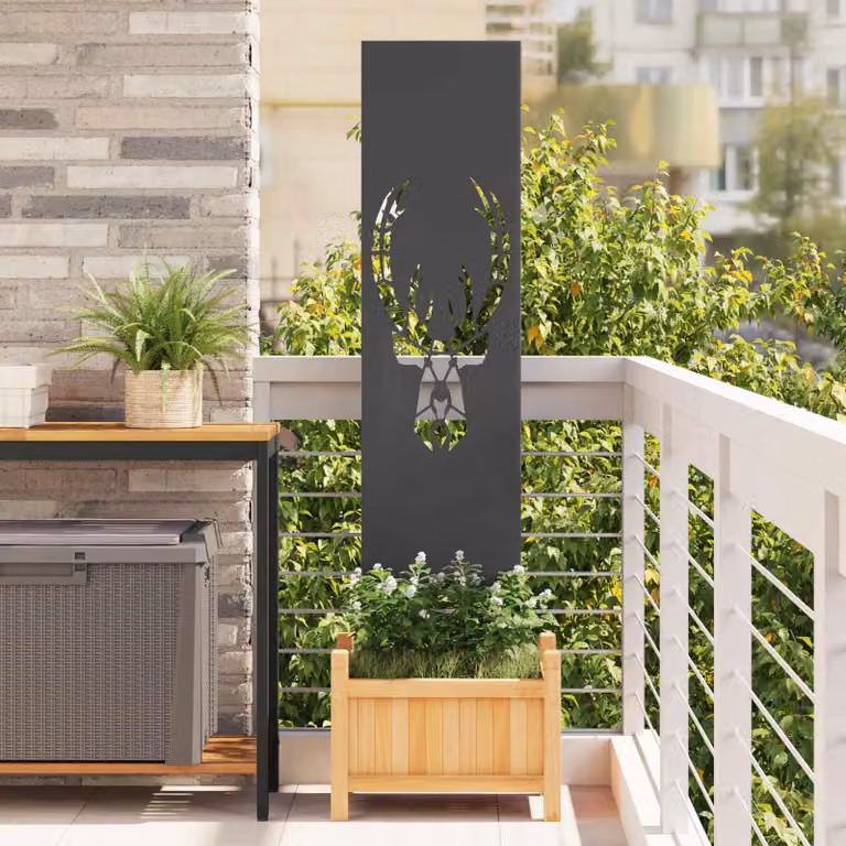 Schermo per privacy in giardino Stampa animale Nero 32 x 140 cm