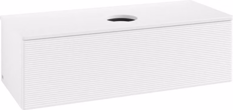Mobiletto V&B con struttura frontale, con illuminazione Antao 120x36x50cm, WBP colore Lac, wh. m Lac