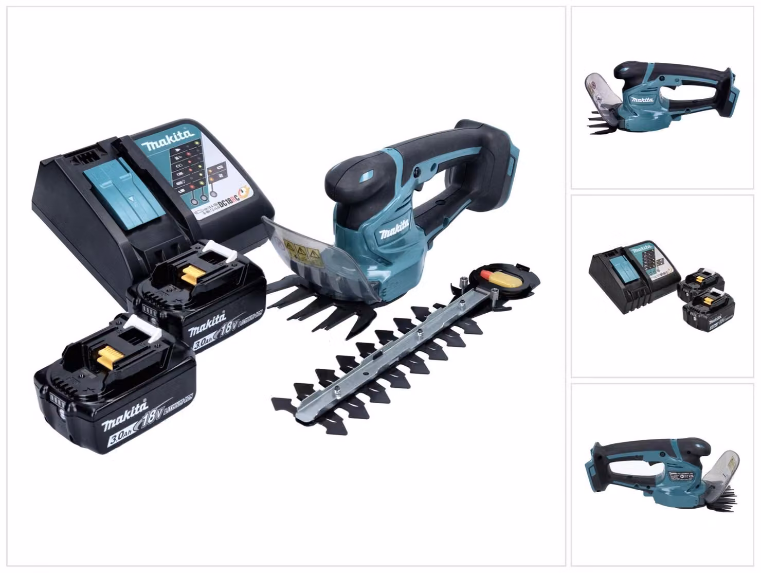 Makita DUM 111 RFX cesoie per erba a batteria cesoie per arbusti 18 V + 2x batteria ricaricabile 3,0 Ah + caricabatterie