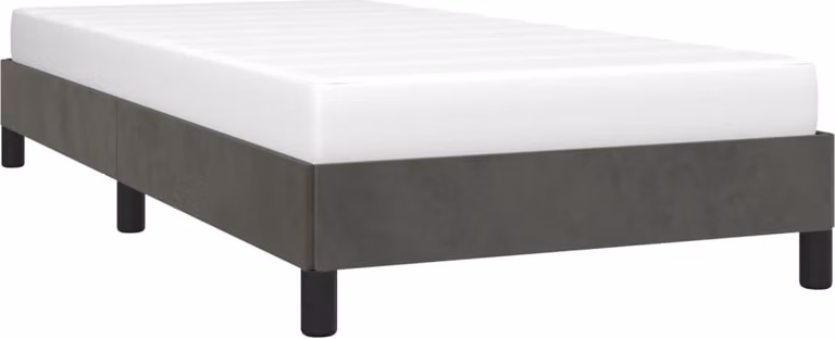 Giroletto senza Materasso Grigio Scuro 90x200 cm Velluto
