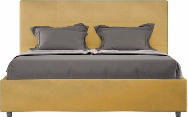 Letto Matrimoniale Moderno Mika GIORDANOSHOP Giallo L/P/H: 160 x 200 x 122 cm