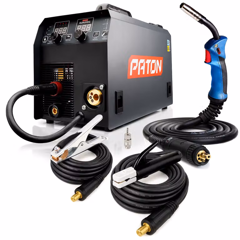 PATON EuroMIG 150 A - Saldatrice MIG/MAG, Saldatrice 230V, Saldatrice filo animato senza gas, Saldatrice MIG con torcia, Saldatrice professionale
