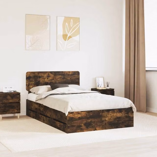 Struttura del letto-Giroletto Quercia Affumicata 120 x 200 cm 320823
