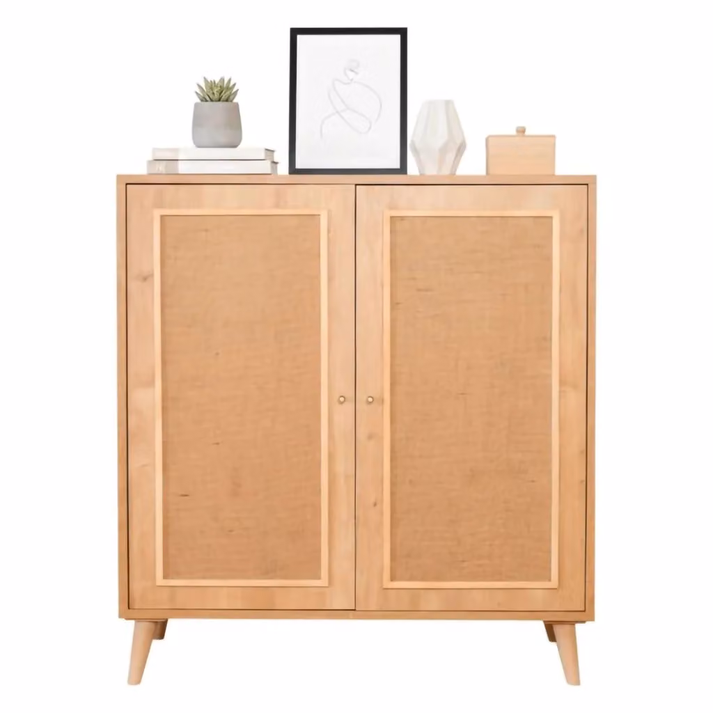 Credenza Albiano DMORA in legno rovere color marrone, Buffet e Madia da soggiorno o cucina, L: 90 cm, P: 40 cm, H: 110 cm – 2
