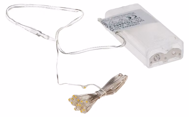 Tg38864-1 20 Luci A Led Su Filo Bianco Freddo