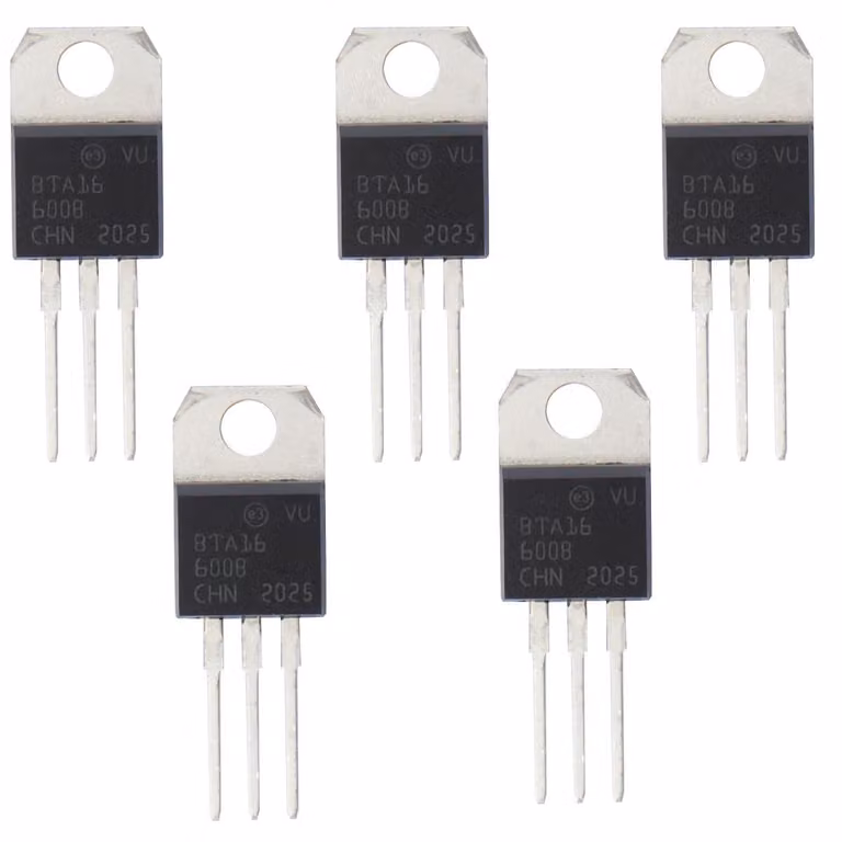 5 x Triac BTA16-600B, 1,3V, 100mA, 3 pin