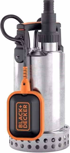Elettropompa sommergibile Black Decker BXUP750XCE in acciaio inox, 750 W, 11000 l/h, colore nero e argento
