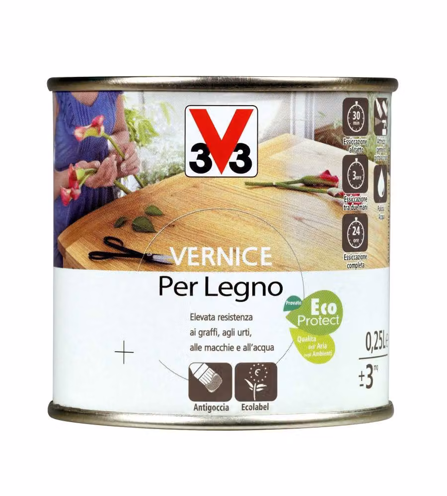 Vernice Per Legno 250 ml Noce Scuro Brillante