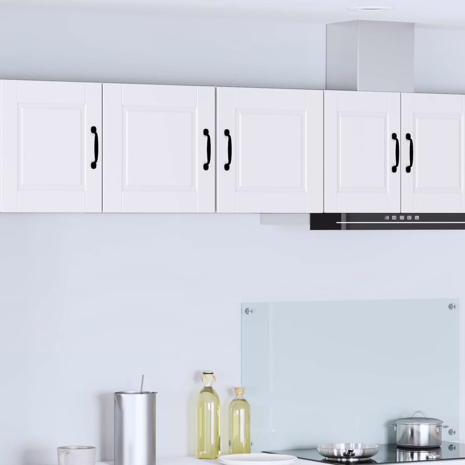 Set di 2 armadietti a muro PORTO vidaXL bianchi in legno MDF per cucina