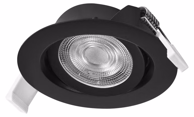 Set di faretti da incasso LED OSRAM Simple DIM, 4,9 W 827 nero, set da 3 dimmerabile Interruttore a parete, bianco caldo 2700 K