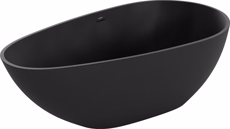 Mexen Palermo vasca da bagno autoportante in conglomerato 150 x 78 cm, nero opaco - 57211507870