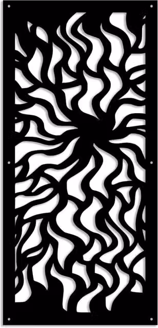 SPLASH - Pannello in PVC traforato - Parasole Misura: 98x198 cm, Colore: nero