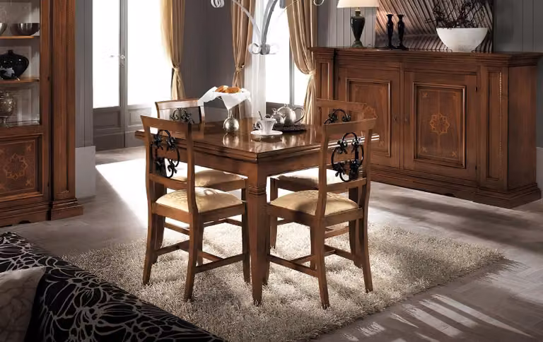 Italienische Esstische Tisch Holz Tische Möbel Esstisch Antik Stil Massivholz