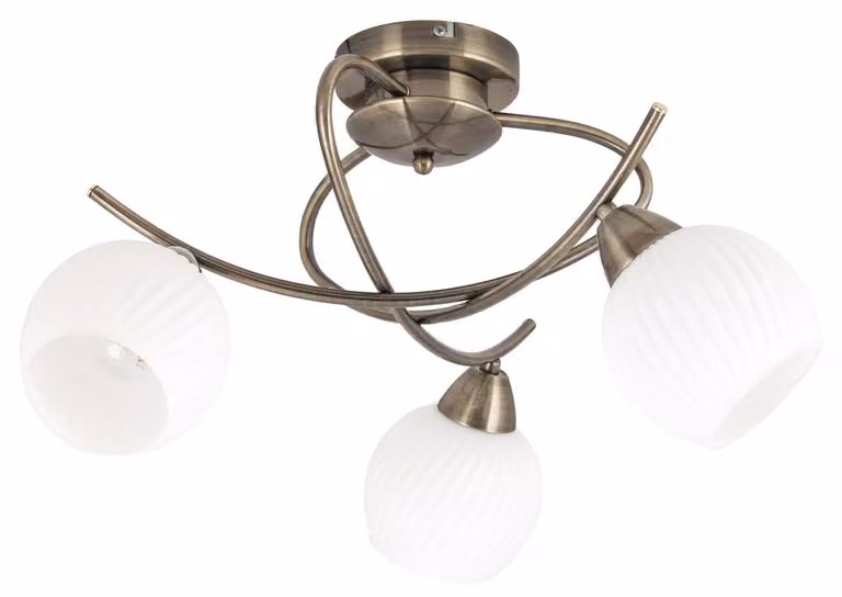 Rabalux 7119 Plafoniera 3 spot Evangeline, E14, bronzo-argento-bianco, rotonda, classica, ø530mm