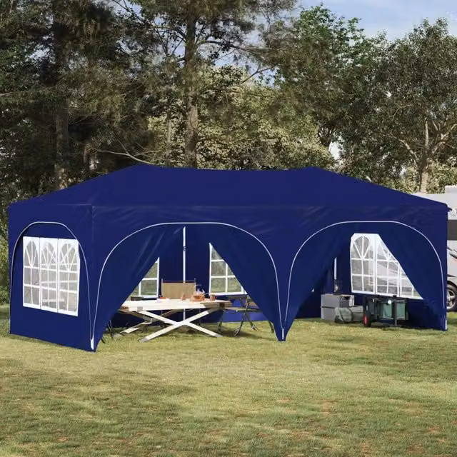 Tenda per feste a pop-up 575 x 288 x 245 cm Blu Tessuto Oxford 42019901