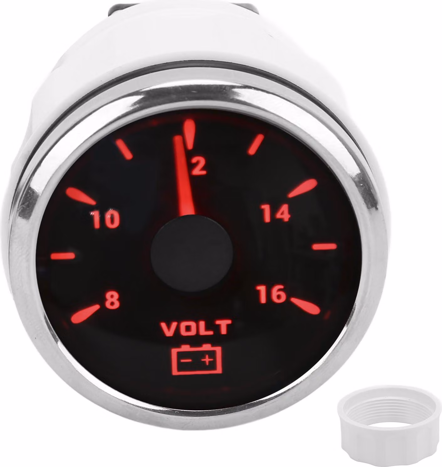 voltmetro marino da 52 mm 8-16V puntatore 7 colori retroilluminato IP67 impermeabile