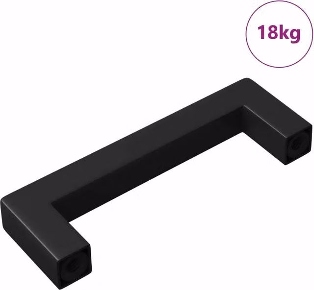 Set di 530 maniglie per mobili in ferro nero opaco DESIGN IN, L: 10,5 cm, P: 3,6 cm, H: 1,2 cm, modello CFW2949436 – 1