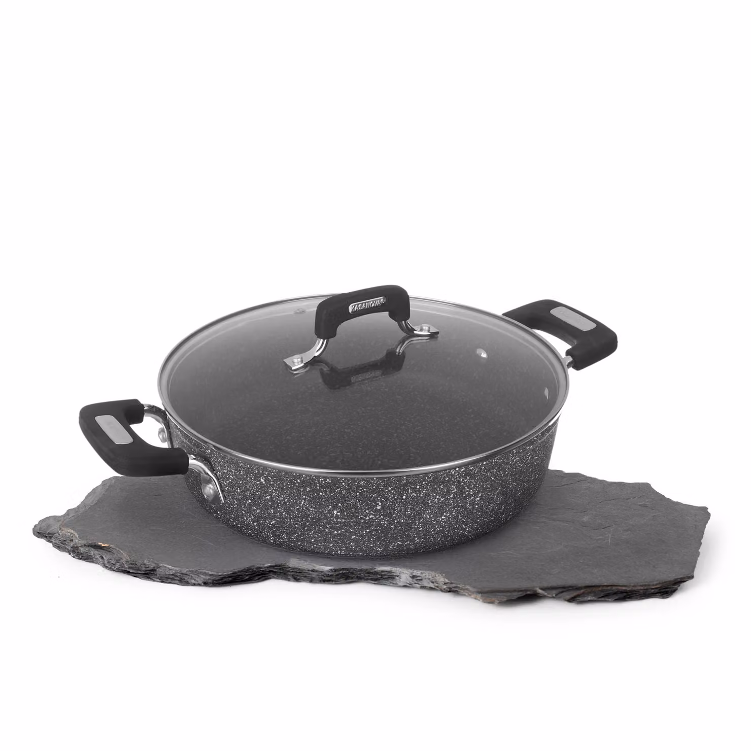 Casseruola Kasanova New Petra Dark con rivestimento antiaderente, colore nero e grigio, diametro 28 cm – 2