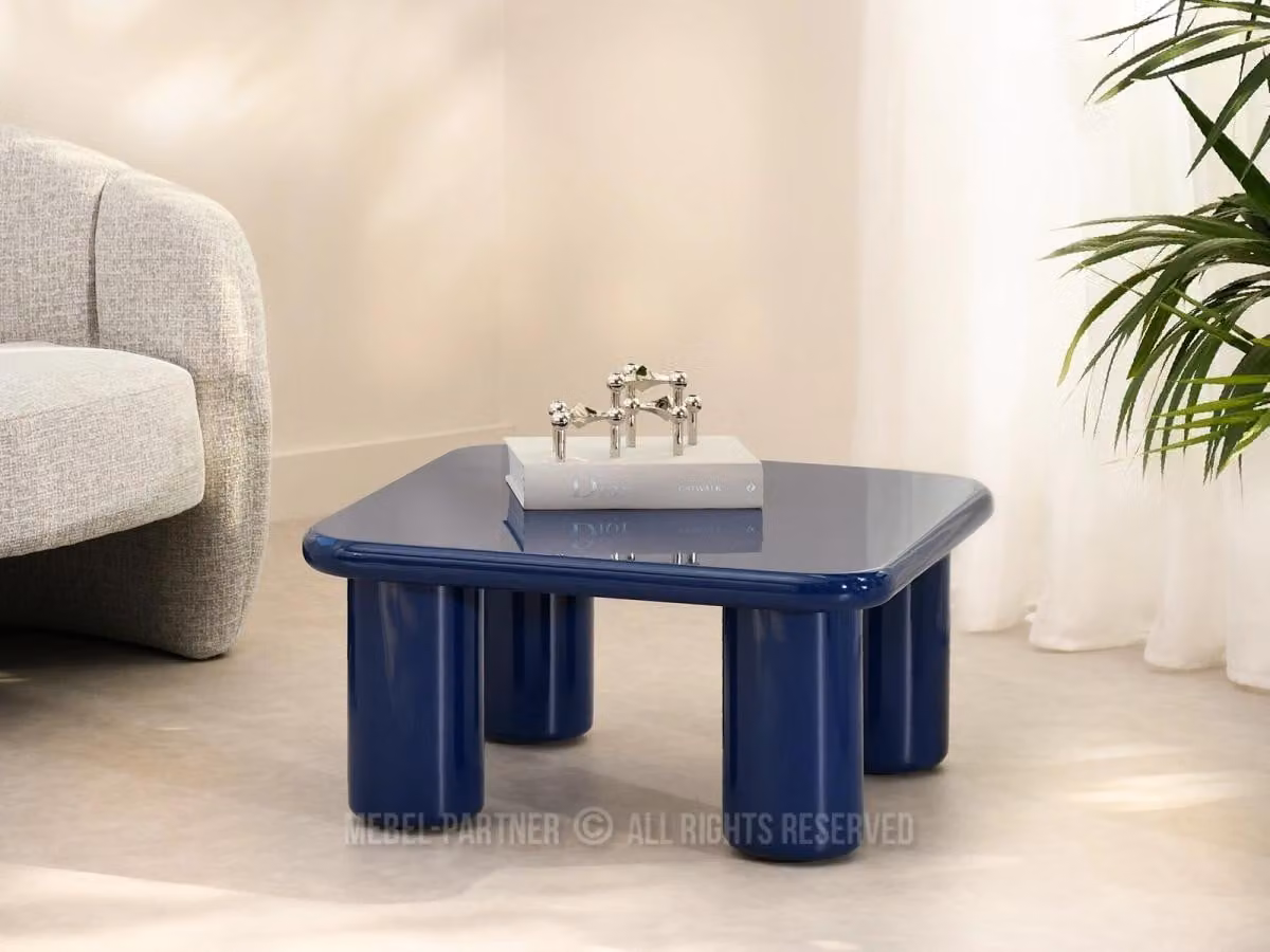 Tavolino da caffè STYLER - blu lucido