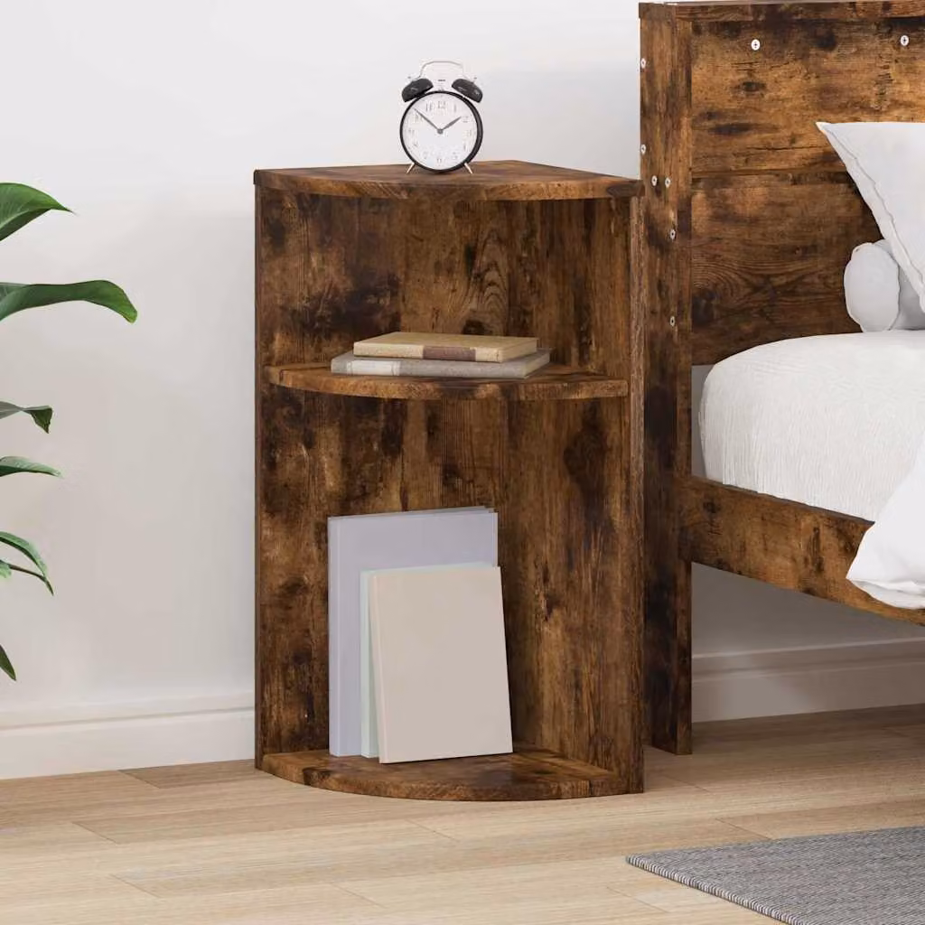 Tavolino moderno vidaXL in legno ingegnerizzato color rovere fumé, L/P/H: 29,5 x 29,5 x 60 cm