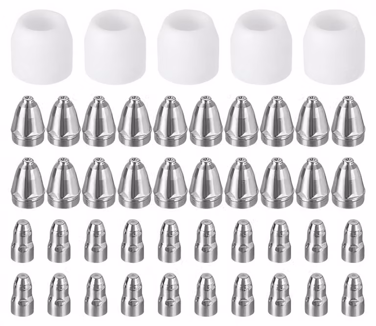 45 accessori per taglierina al plasma, pezzi di ricambio soggetti a usura, elettrodi e cappucci ceramici