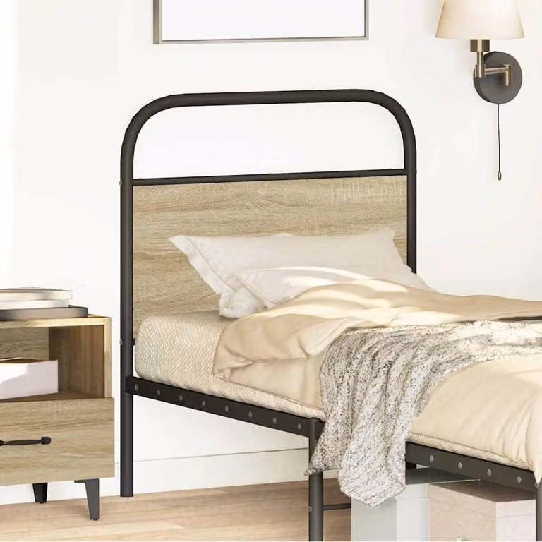 vidaXL Testiera di Ricambio Rovere Sonoma 80 cm Acciaio