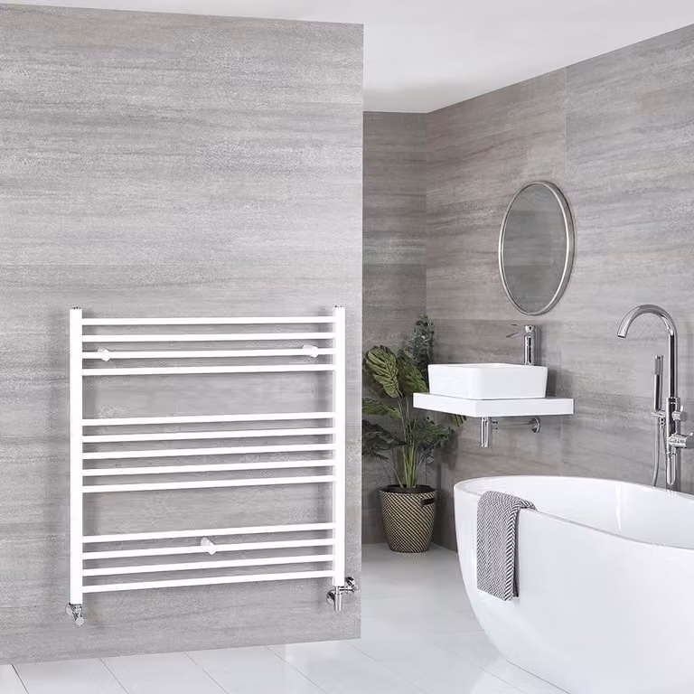 Scaldasalviette Misto Piatto - Termoarredo Bagno Bianco - 1000 x 1000mm - 667W - Ive