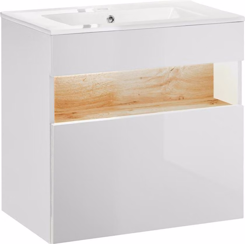 Waschbecken Waschtisch Keramik Becken Badezimmer Waschtische 60cm Unterschrank