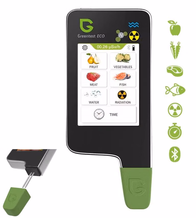 Tester 6-in-1 per nitrati, rilevatore di radiazioni, misuratore di TDS (solidi totali disciolti) per l'acqua