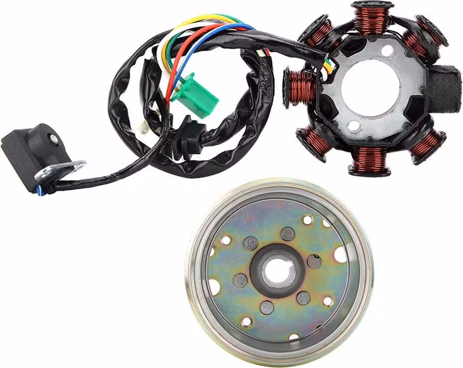 Generatore Magneto Statore Bobina 8 Poli Adatto per GY6 125-150CC Scooter ATV Accessori