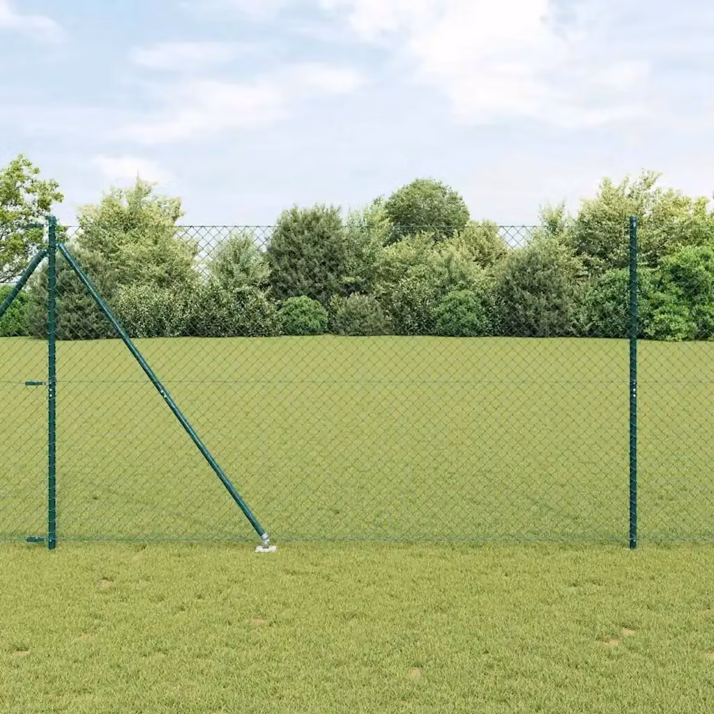 Pannello per recinzione in acciaio e PVC verde DESIGN IN con maglia rettangolare, dimensioni: L 10 m x H 1,5 m – 2