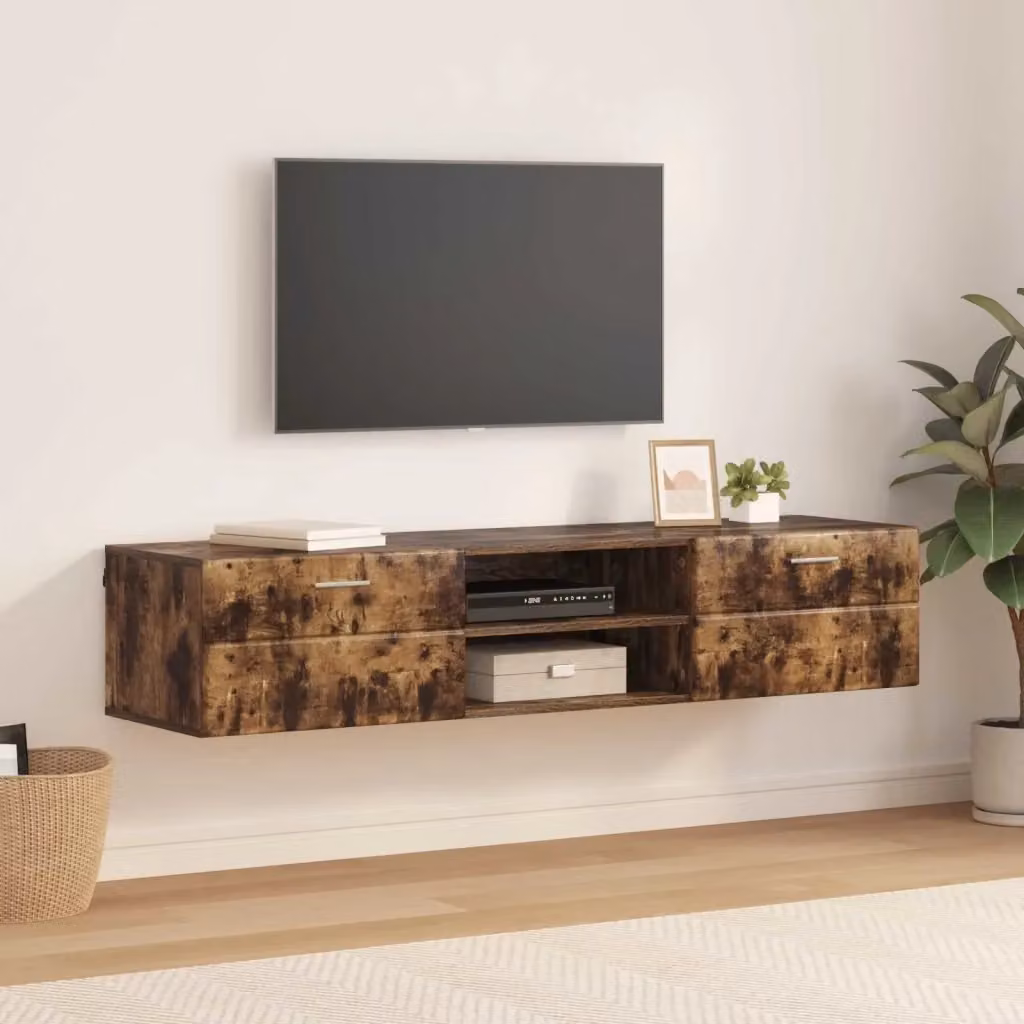 Armadio moderno in legno rovere fumè marrone DESIGN IN, L/P/H: 150 x 39 x 30 cm – 2