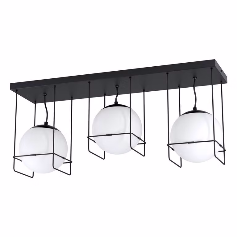 EGLO Versuola, 3 lampadine, E27, IP20, nero, bianco