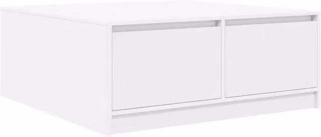 Tavolino da salotto | Tavolino da caff¨¨ | Tavolino da Soggiorno con Cassetti Bianco 100x100x40 cm