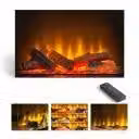 Camino elettrico Acantha Aspire 50 3D LED 55,5 cm (49×55,5×23,5 cm) per parete multimediale, telecomando, 1-2 kW