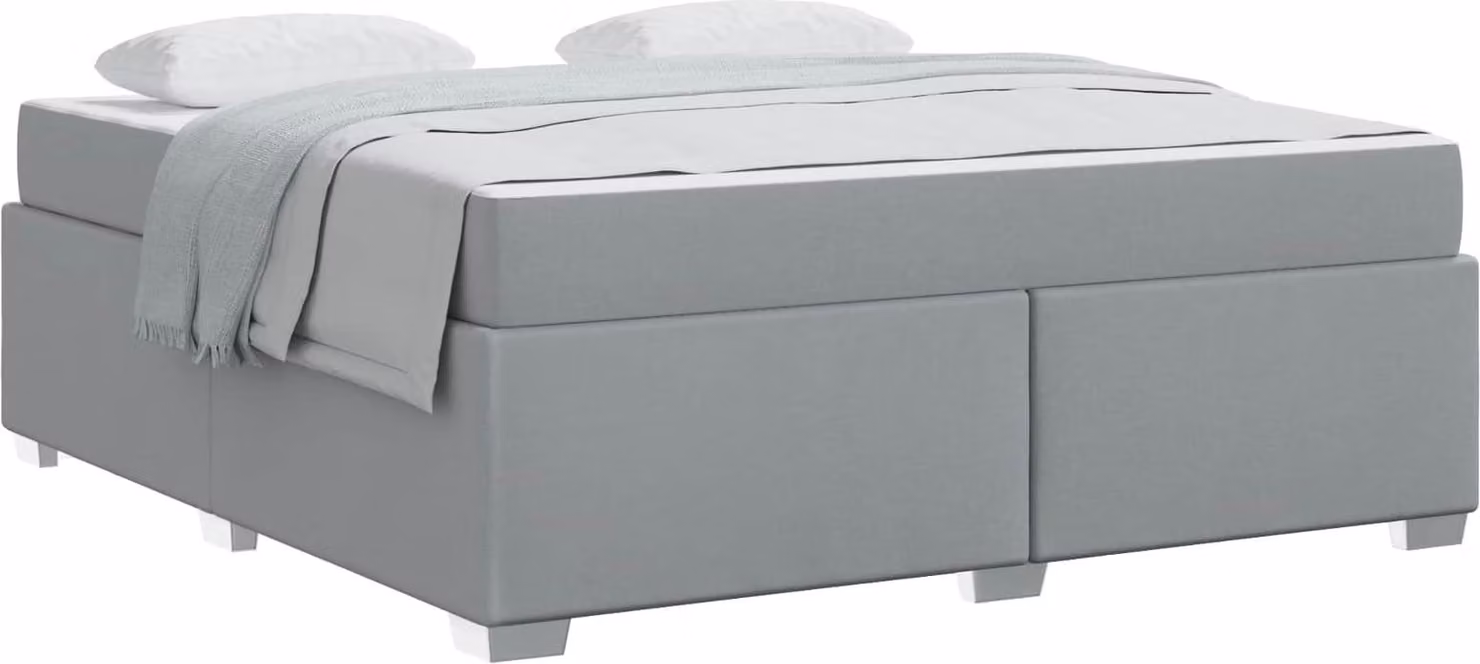 Struttura del letto Grigio chiaro 180 x 200 cm Tessuto