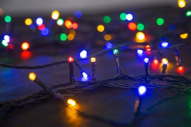 Catena luminosa MagicHome Natale Errai, 560 LED multicolor, 8 funzioni, 230 V, 50 Hz, IP44, per esterni, cavo di alimentazione 3 m, illuminazione, L-14 m