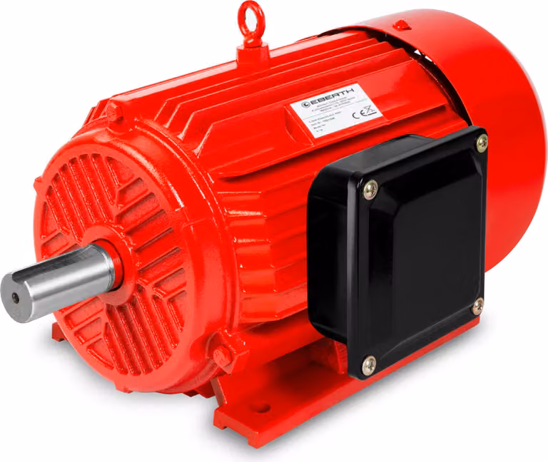 Motore elettrico EBERTH 400 V con potenza 5,5 kW, motore trifase in alluminio, 3 fasi, velocità 2900 giri/min, intensità di corrente 11 A, fattore di potenza 0,95